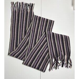 William Brunton Hand Knit Scarf Multicolor Made in Scotland